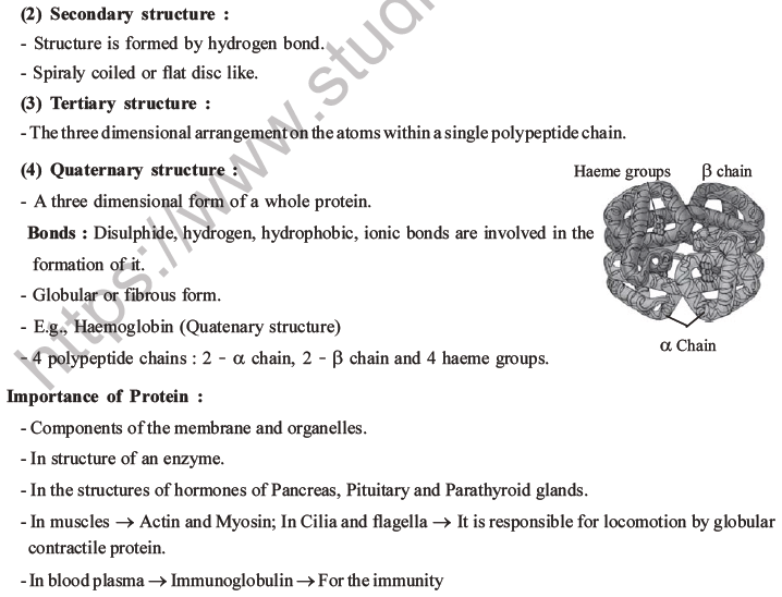 NEET Biology Biomolecules MCQs Set D, Multiple Choice Questions